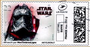 Stamp, Boba Fett, France,  , Military Officers, film, Science Fiction, Star Wars