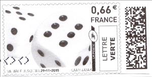 Stamp, Dice 2, France,  , Toys
