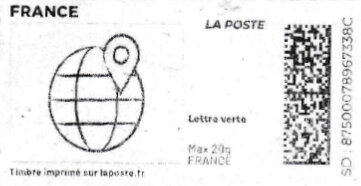 Stamp, Geolocation Symbol on Globe. Redesign without laposte logo, France,  , Globes, Symbols