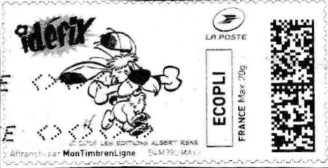 Stamp, Idefix 1 in black, France,  , Cartoons, Dogs
