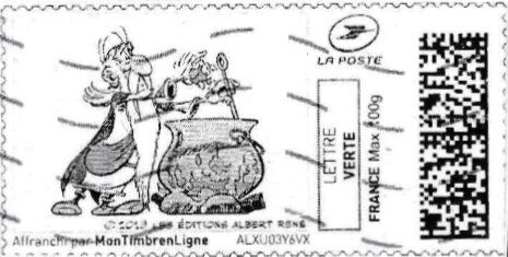 Stamp, Panoramix 2 in black, France,  , Cartoons