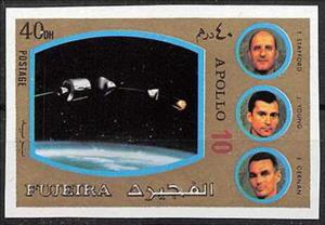 Stamp, Apollo 10, Fujairah (Fujeira),  , Astronauts, Outer Space, Space Traveling, Spacecrafts