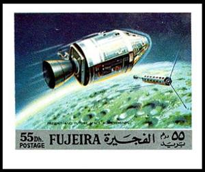 Stamp, Apollo 15, Fujairah (Fujeira),  , Outer Space, Spacecrafts