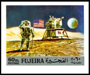 Stamp, Apollo 15, Fujairah (Fujeira),  , Outer Space, Spacecrafts