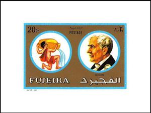 Souvenir Sheet, Aquarius, Edison, Fujairah (Fujeira),  , Famous People, Zodiac