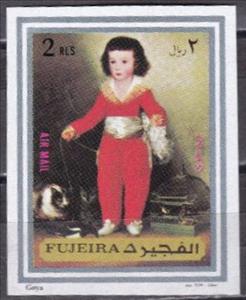Stamp, Don Manuel Osorio Maurique de Zuniga, by Francisco de Goya, Fujairah (Fujeira),  , Cats, Painters, Paintings