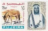 Stamp, Onager (Equus hemionus onager), Fujairah (Fujeira),  , Animals (Fauna), Donkeys, Mammals