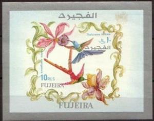Souvenir Sheet, Sappho Hummingbird, Fork Thalurania, Fujairah (Fujeira),  