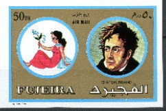 Stamp, Virgo, Chateaubriand, Fujairah (Fujeira),  , Famous People, Zodiac