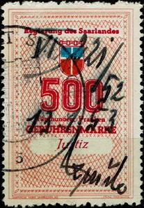 Stamp, Coat of Arms, Germany, Saarland,  , Coats of Arms