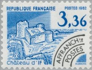 Stamp, Castle of If, France,  , Castles, Buildings