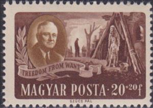 Stamp, Freedom from Want, Hungary,  , Heads of State, Human Rights