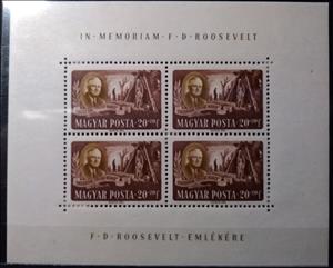 Souvenir Sheet, Freedom from Want, Hungary,  , Heads of State, Human Rights