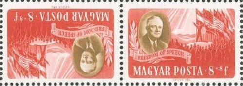 Tete-Beche, Freedom of Speech, Hungary,  , Flags, Heads of State, Human Rights