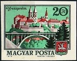 Stamp, Veszprém, Hungary,  , Bridges, Townscapes / City Views