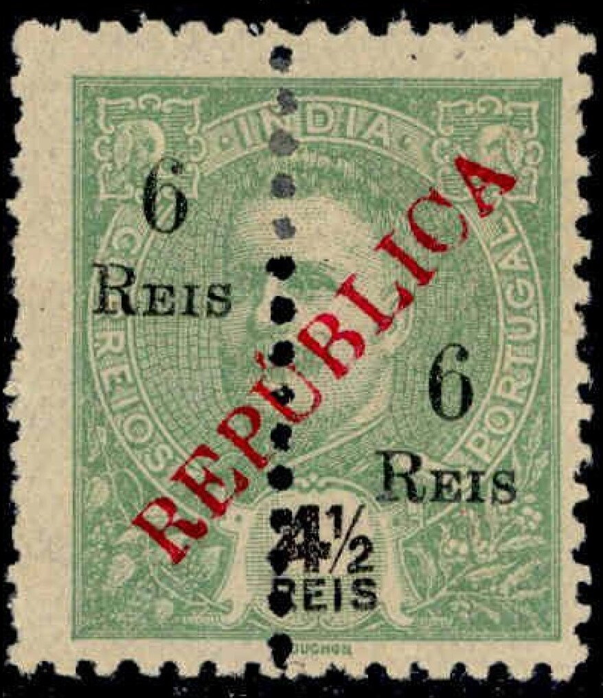 Carlos I surcharged and overprinted
