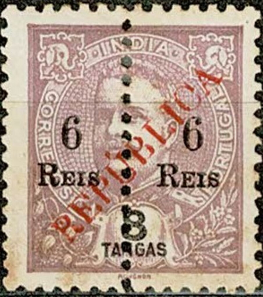 Carlos I surcharged and overprinted