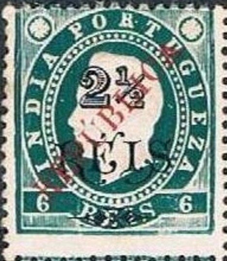 Louis I surcharged and overprinted