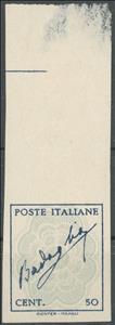 Stamp, Signature of Badoglio on frame, Italy,  , Signatures - Autographs