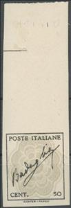 Stamp, Signature of Badoglio on frame, Italy,  , Signatures - Autographs
