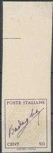 Stamp, Signature of Badoglio on frame, Italy,  , Signatures - Autographs