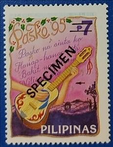 Stamp, Musical Instruments and Christmas song, Philippines,  , Christmas, Musical Instruments