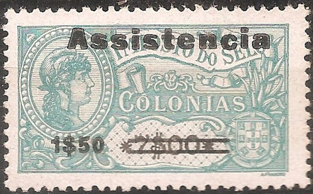 7$00 Fiscal stamps surcharged Assistencia