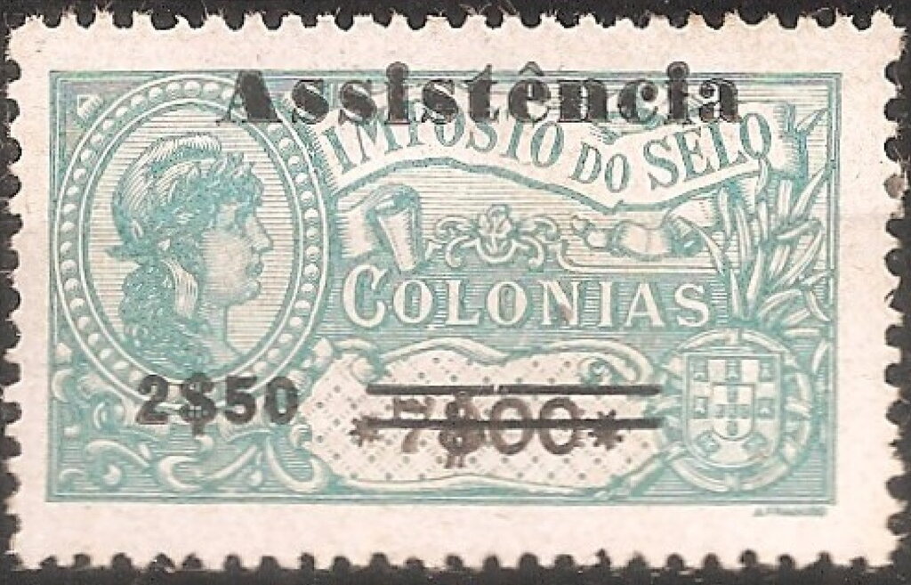7$00 Fiscal stamps surcharged Assistencia