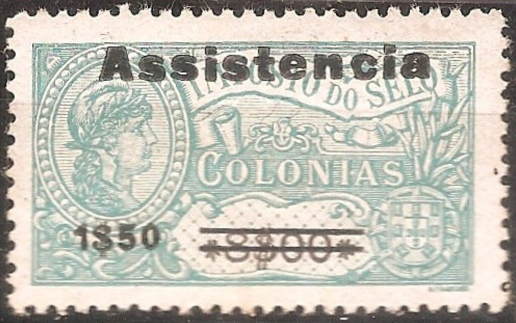 8$00 Fiscal stamps surcharged Assistencia