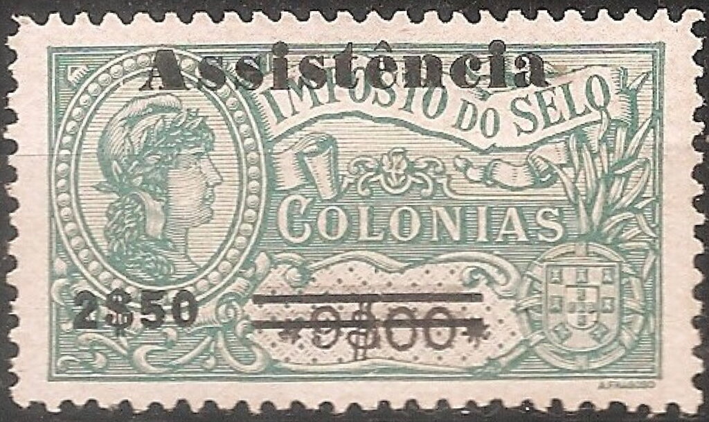 9$00 Fiscal stamps surcharged Assistencia