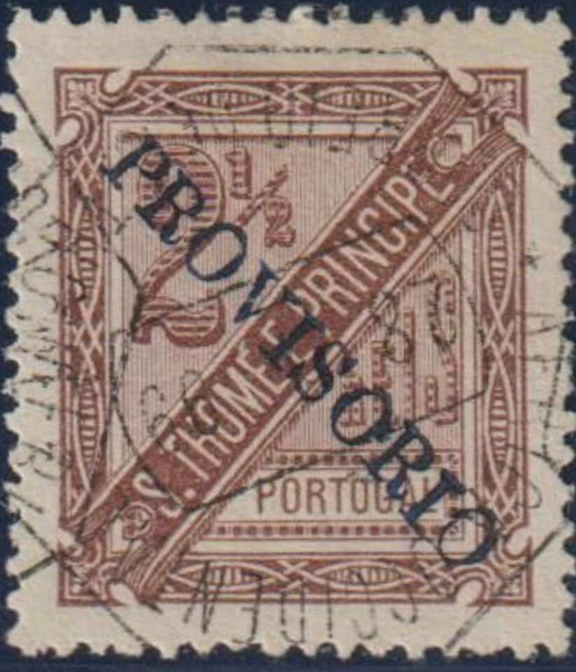 Numeral - Overprinted in blue