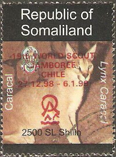 Animals of Africa Scout Jamboree Red Overprint EXAMPLE