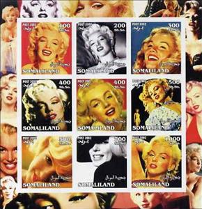 Mini Sheet, Marilyn Monroe, Somaliland,  , Actors, Famous People, Marilyn Monroe