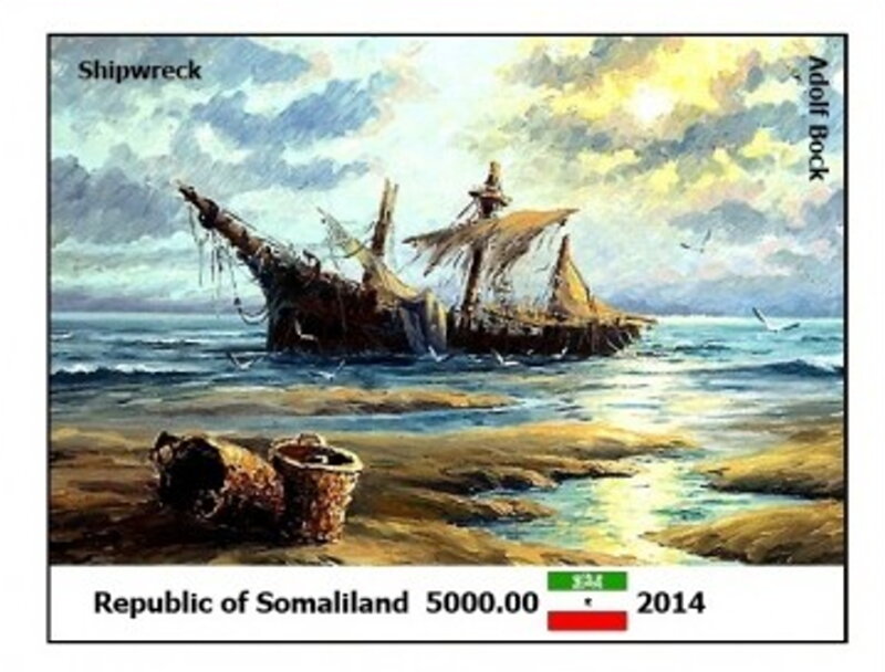 Sailing Ship Paintings by Adolf Bock