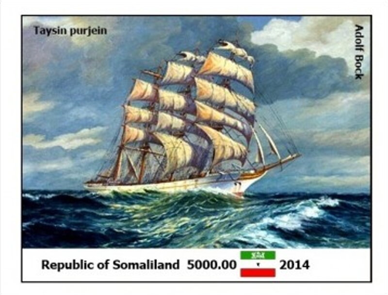 Sailing Ship Paintings by Adolf Bock