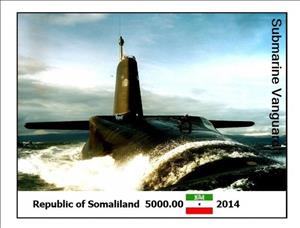 Souvenir Sheet, Submarines, Somaliland,  , Submarines