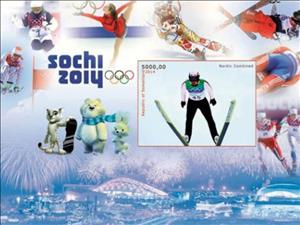 Souvenir Sheet, Winter Olympic Games in Sochi, Somaliland,  , Olympic Games, Winter Sports