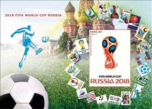 Souvenir Sheet, World Cup Football Soccer in 2018, Somaliland,  , Football (Soccer), Sports