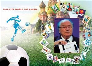Souvenir Sheet, World Cup Football Soccer in 2018, Somaliland,  , Football (Soccer), Sports
