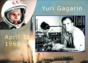Souvenir Sheet, Yuri Gagarin, Somaliland,  , Astronauts, Famous People