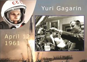 Souvenir Sheet, Yuri Gagarin, Somaliland,  , Astronauts, Famous People