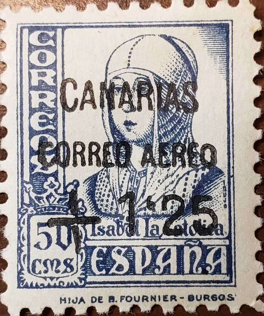 Queen Isabella overprint