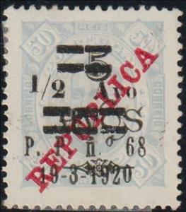 Stamp, King Carlos I, surcharged, Timor,  