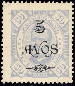 Stamp, King Carlos surcharged, Timor,  