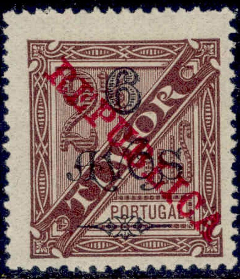 Number, overprinted REPUBLICA