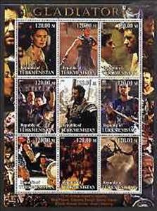 Mini Sheet, Gladiator, Turkmenistan,  , Actors, film