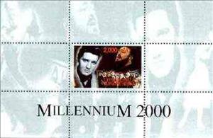 Souvenir Sheet, Millennium 2000 Elvis Presley and the Beatles, Turkmenistan,  , Actors, Elvis Presley, Entertainers, Millennium, Music, Musicians, Singers, The Beatles