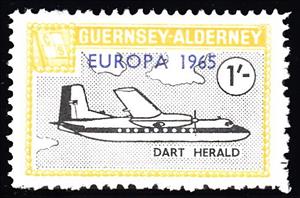 Stamp, Dart Herald, Alderney,  , Aircraft, Islands
