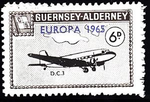 Stamp, DC 3, Alderney,  , Aircraft, Islands