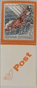 Stamp with Attached Label, The basilisk of Vienna, Austria,  , Legends, Mythology